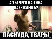 а ты чего на тика наезжаешь? паскуда, тварь!