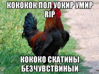 кококок пол уокир умир rip кококо скатины безчувствиныи