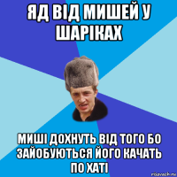 яд від мишей у шаріках миші дохнуть від того бо зайобуються його качать по хаті