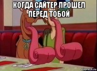 когда сайтер прошел перед тобой 