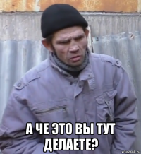  а че это вы тут делаете?