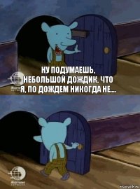 Ну подумаешь, небольшой дождик, что я, по дождем никогда не.... 