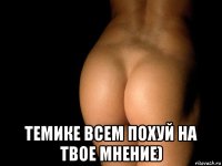  темике всем похуй на твое мнение)