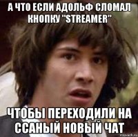 а что если адольф сломал кнопку "streamer" чтобы переходили на ссаный новый чат