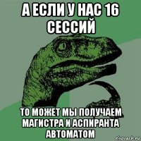 а если у нас 16 сессий то может мы получаем магистра и аспиранта автоматом