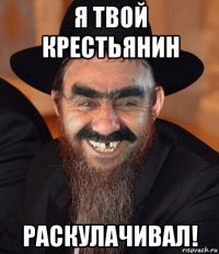 я твой крестьянин раскулачивал!