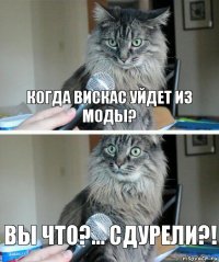 Когда вискас уйдет из моды? Вы что?... Сдурели?!