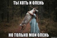 ты хоть и олень но только мой олень