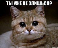 ты уже не злишься? 