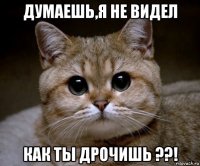 думаешь,я не видел как ты дрочишь ??!