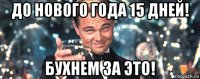 до нового года 15 дней! бухнем за это!