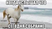 когда услышал что сегодня собрание