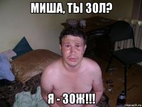 миша, ты зол? я - зож!!!