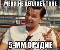 меня не цепляет твое 5-мм орудие