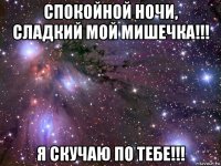 спокойной ночи, сладкий мой мишечка!!! я скучаю по тебе!!!