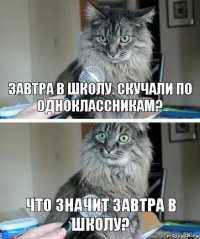 Завтра в школу. Скучали по одноклассникам? Что значит завтра в школу?