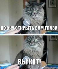 я хочу открыть вам глаза вы кот!