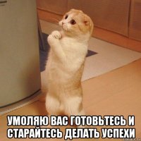  умоляю вас готовьтесь и старайтесь делать успехи