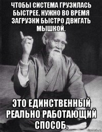 чтобы система грузилась быстрее, нужно во время загрузки быстро двигать мышкой. это единственный реально работающий способ.