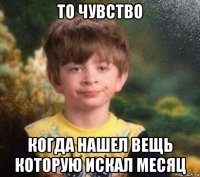 то чувство когда нашел вещь которую искал месяц