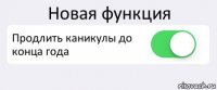 Новая функция Продлить каникулы до конца года 