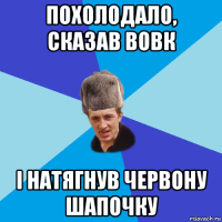 похолодало, сказав вовк і натягнув червону шапочку