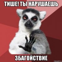 тише! ты нарушаешь збагойствие