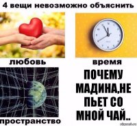 Почему Мадина,не пьет со мной чай..