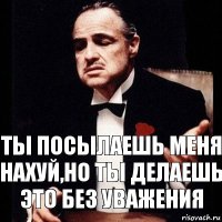 Ты посылаешь меня нахуй,но ты делаешь это без уважения