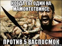 когда ты один на мамонтотвинсе против 5 васпосмок