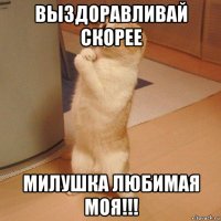 выздоравливай скорее милушка любимая моя!!!