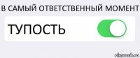 В САМЫЙ ОТВЕТСТВЕННЫЙ МОМЕНТ ТУПОСТЬ 