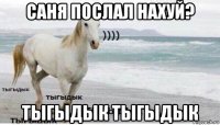 саня послал нахуй? тыгыдык тыгыдык