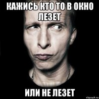 кажись кто то в окно лезет или не лезет