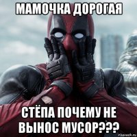 мамочка дорогая стёпа почему не вынос мусор???