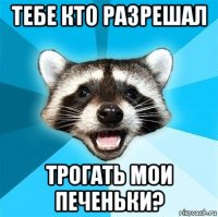 тебе кто разрешал трогать мои печеньки?