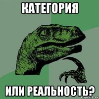 категория или реальность?