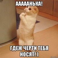 ааааанька! гдеж черти тебя носят! )