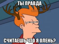 ты правда считаешь что я олень?