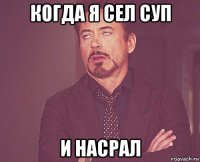 когда я сел суп и насрал