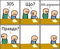 305 Що? 305 дорівнює! Правда?