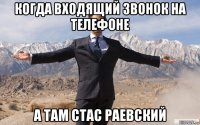 когда входящий звонок на телефоне а там стас раевский