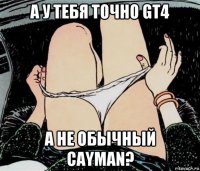 а у тебя точно gt4 а не обычный cayman?