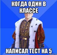 когда один в классе написал тест на 5