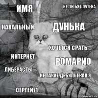 имя Ромарио дунька сергей71 интернет не любят путена не такие дебилы как я навальный либерасты хочется срать