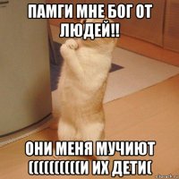 памги мне бог от людей!! они меня мучиют ((((((((((и их дети(