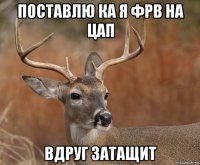 поставлю ка я фрв на цап вдруг затащит