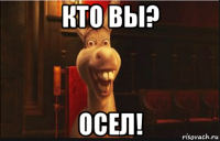 кто вы? осел!