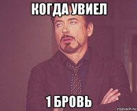 когда увиел 1 бровь