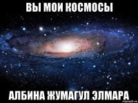 вы мои космосы албина жумагул элмара